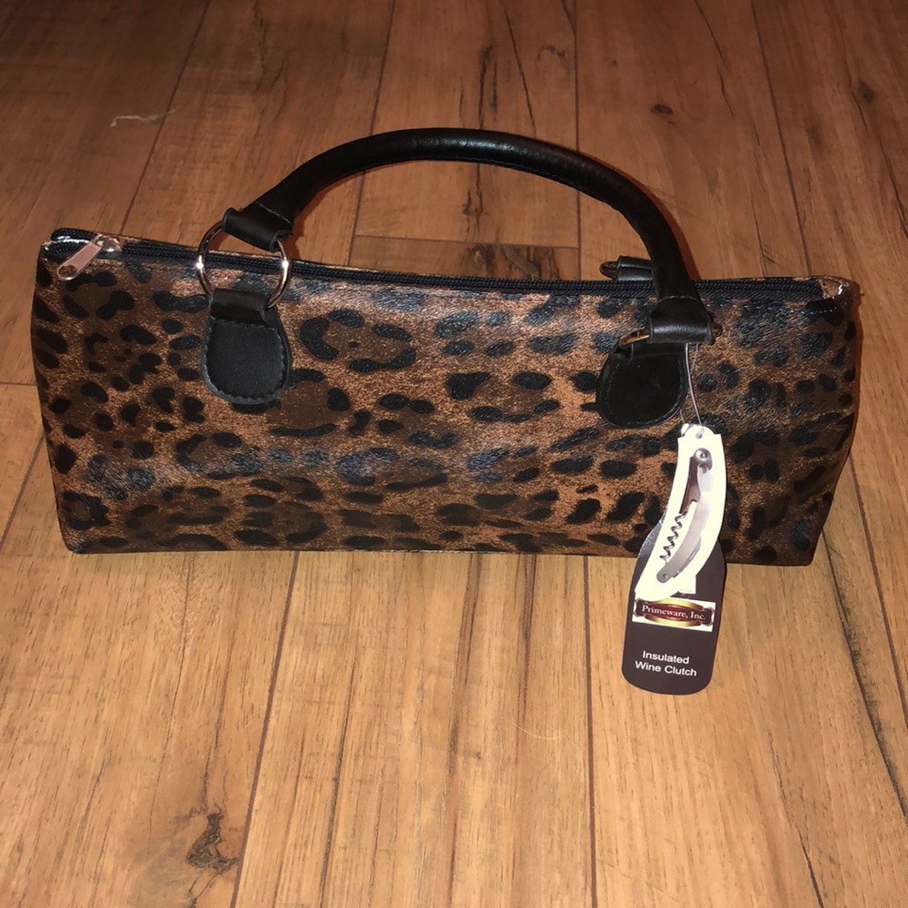Leopard print Insulated wine purse